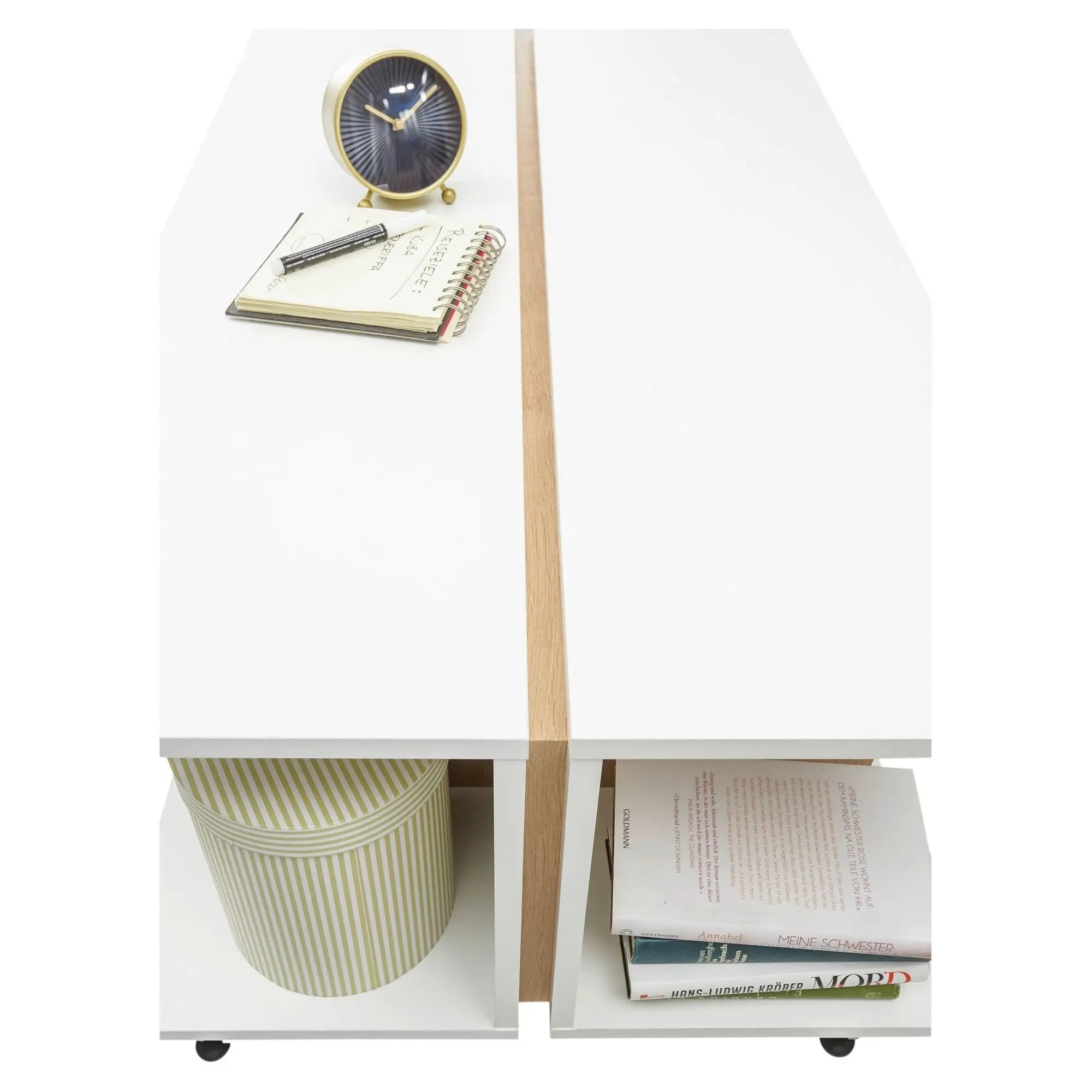 Masuta cafea BELGRAD OCN-28204, stejar artisan/alb