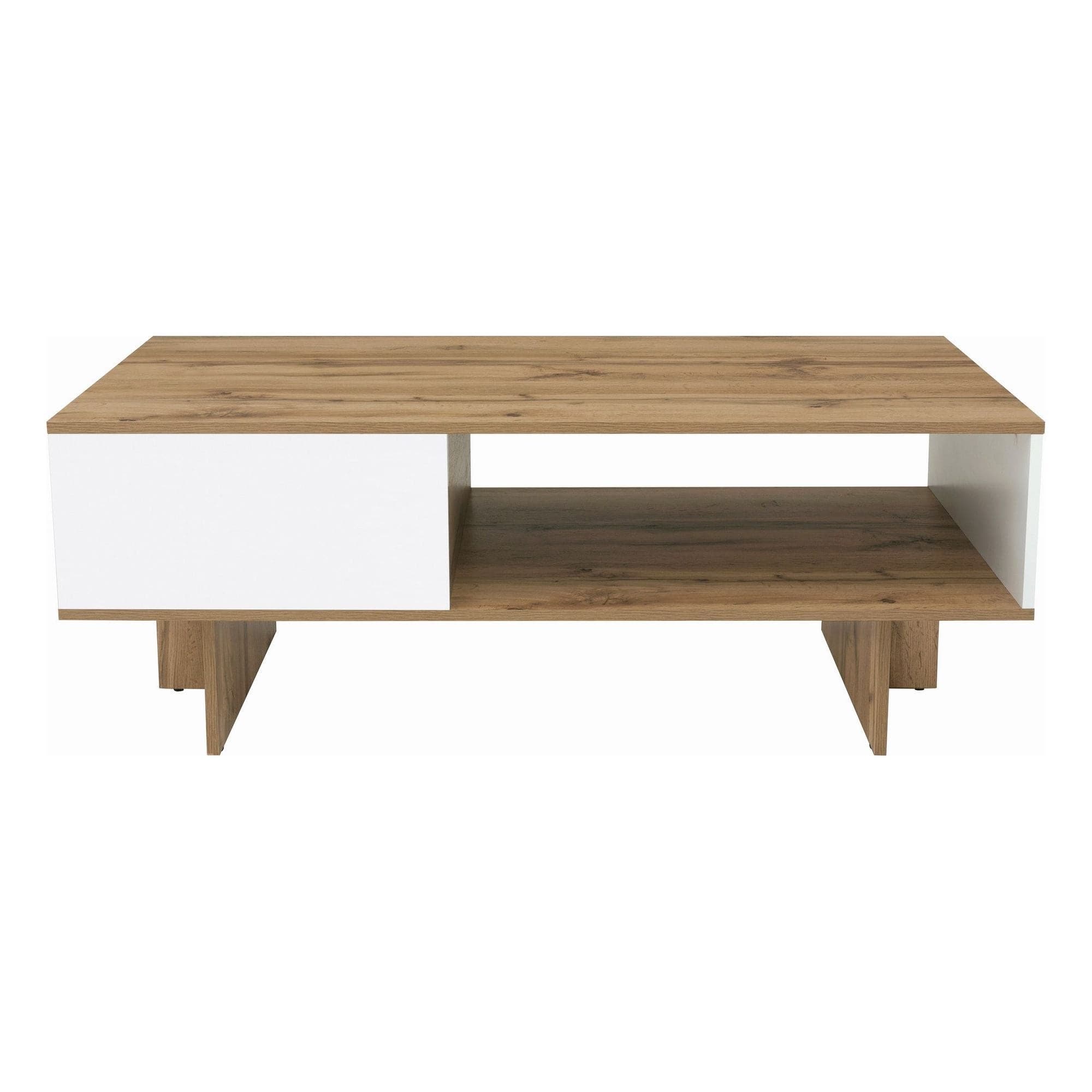 Masuta cafea BERGEN OCN-29044, stejar wotan/alb