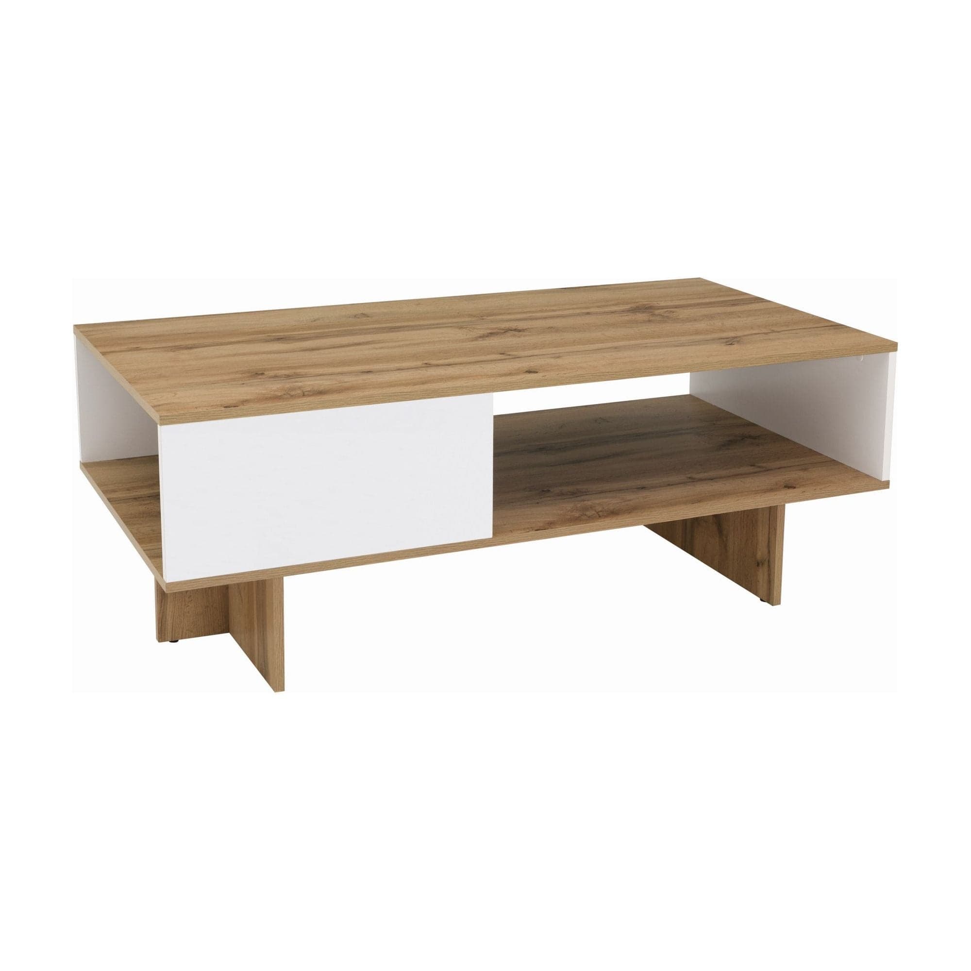 Masuta cafea BERGEN OCN-29044, stejar wotan/alb