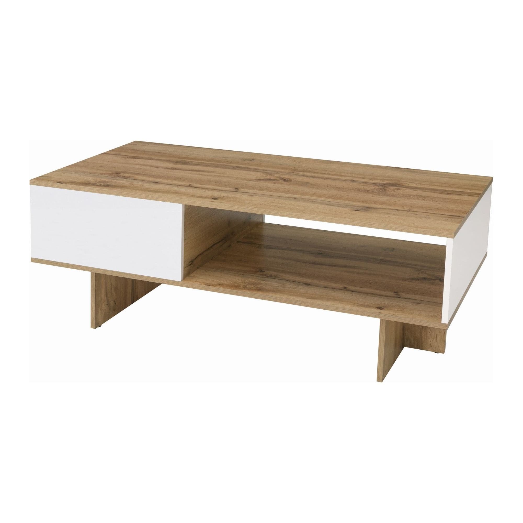 Masuta cafea BERGEN OCN-29044, stejar wotan/alb