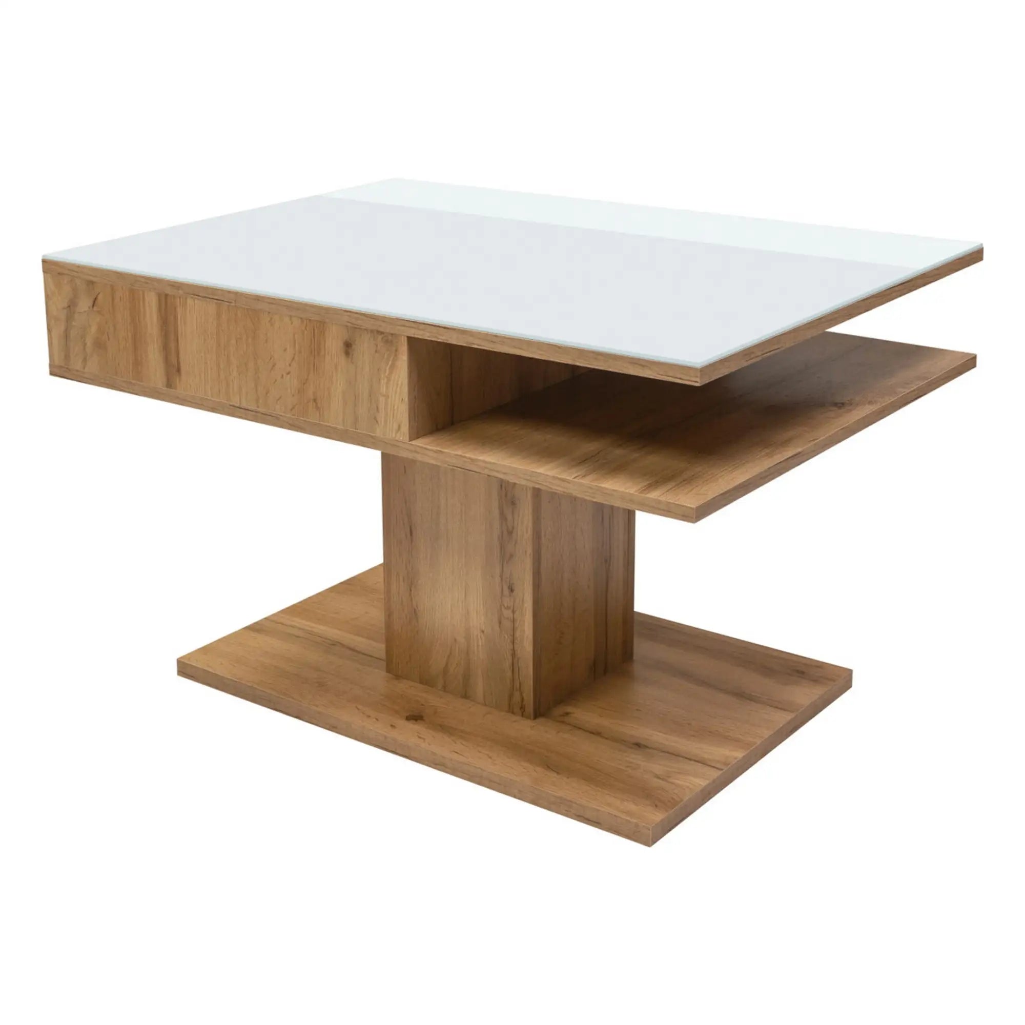 Masuta cafea BERGEN OCN-29054, stejar/alb