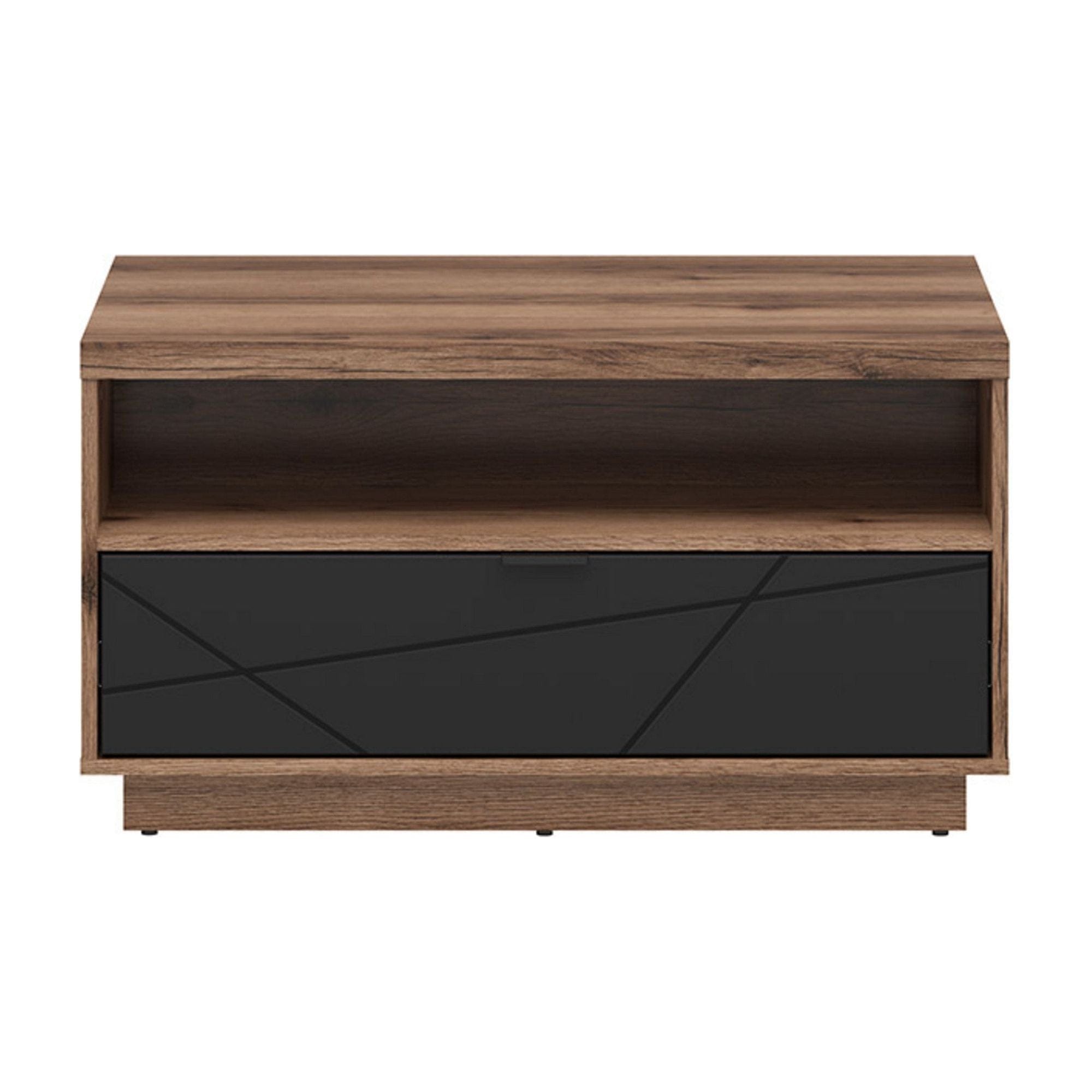 Masuta cafea BERGEN OCN-29081, nuc/negru mat