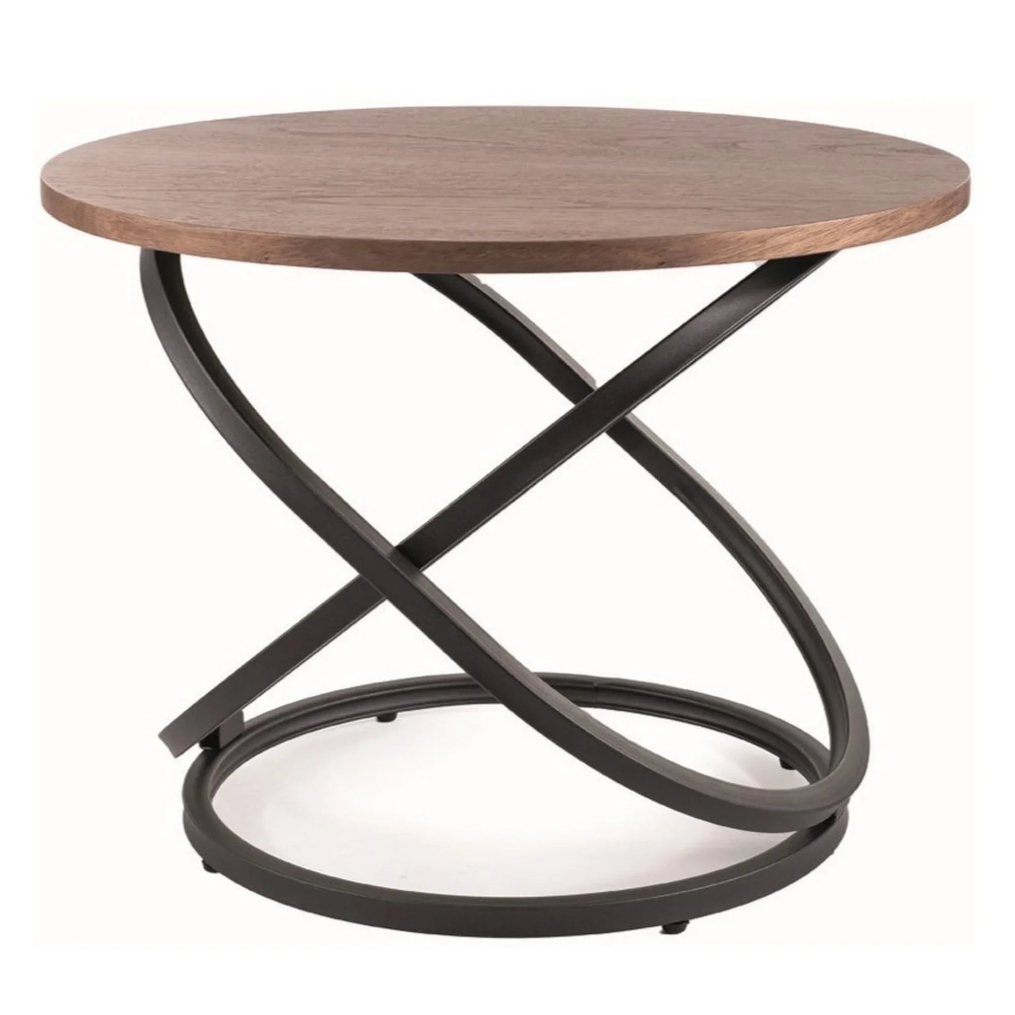 Masuta cafea DETROIT OCN-39083, nuc/negru mat