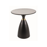 Masuta cafea DETROIT OCN-39086, alb lucios/negru mat