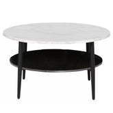 Masuta cafea DETROIT OCN-39194, alb/negru mat