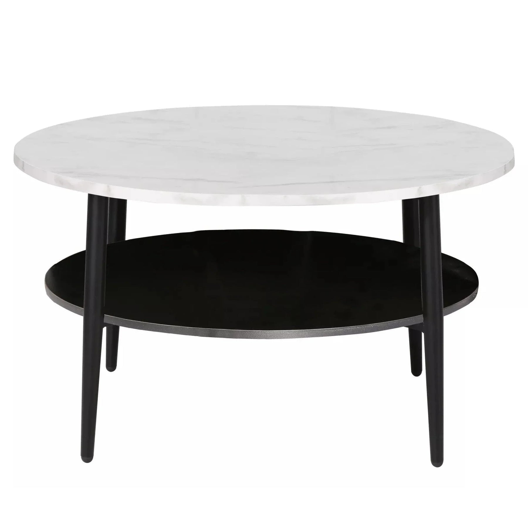 Masuta cafea DETROIT OCN-39194, alb/negru mat