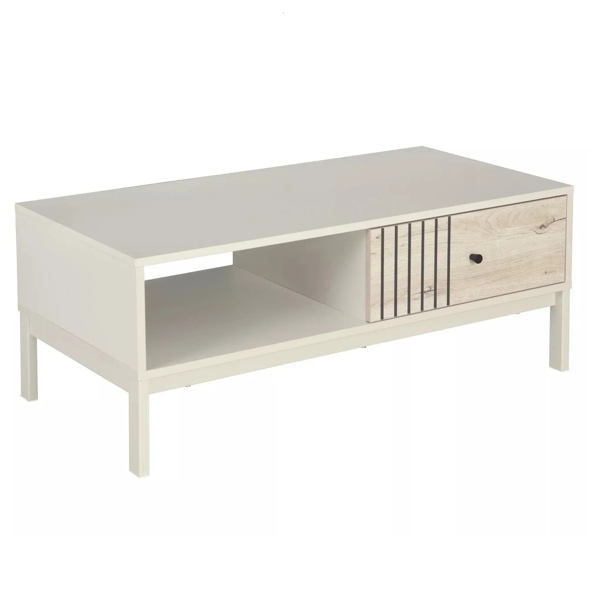 Masuta cafea DETROIT OCN-39209, stejar alpin/alb