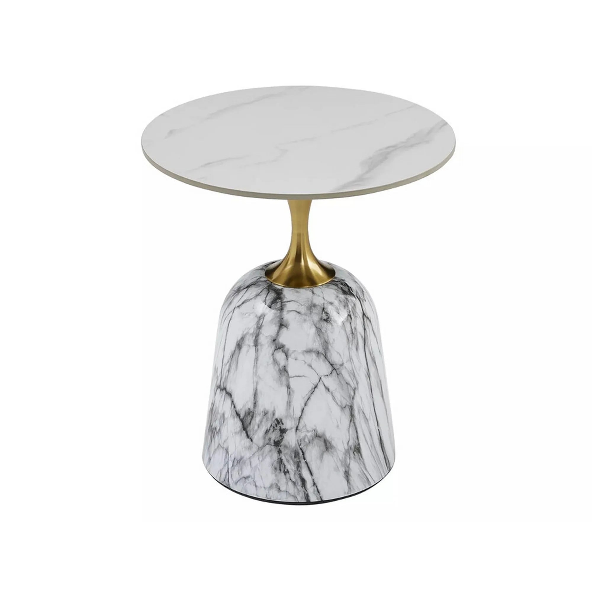 Masuta cafea DETROIT OCN-39224, alb/auriu