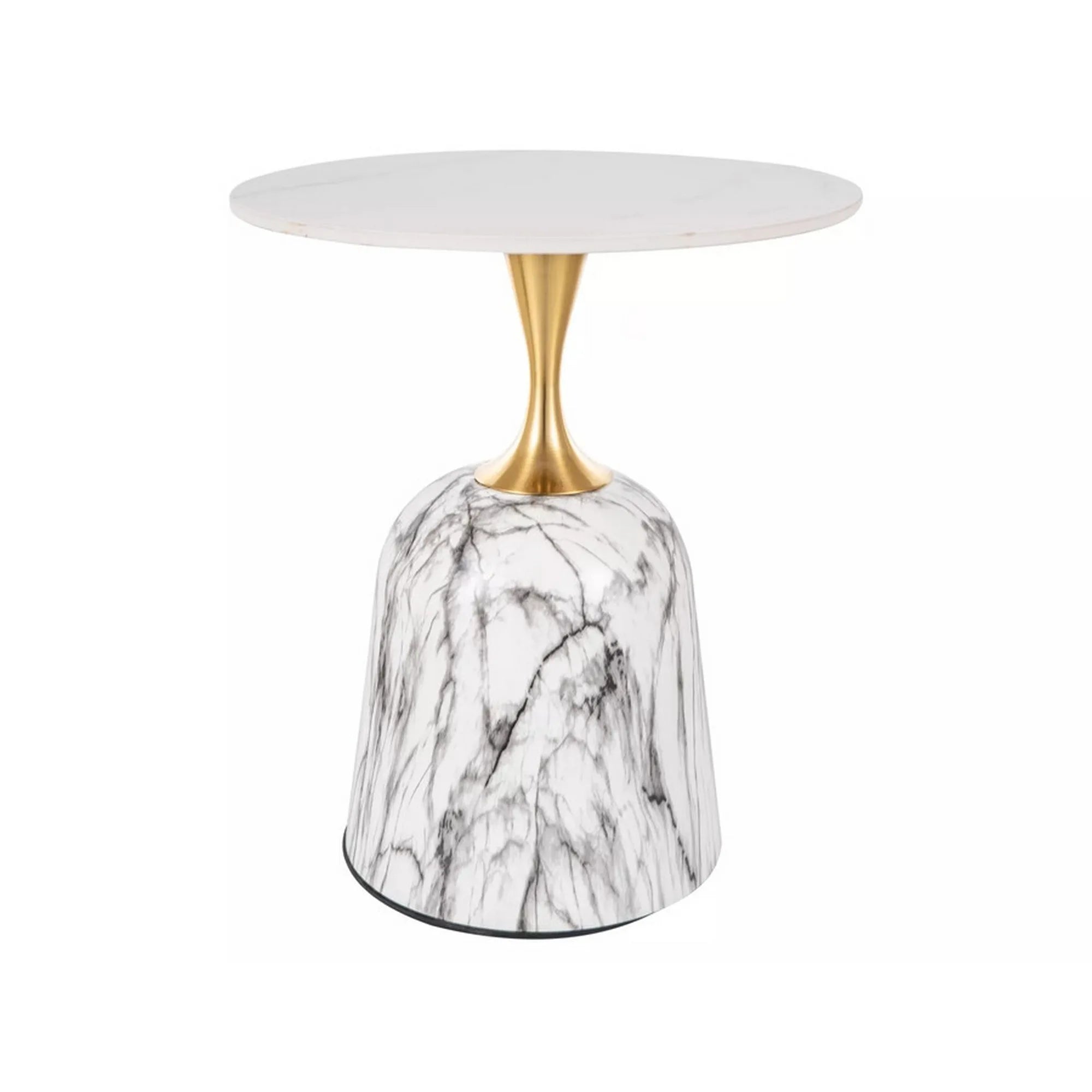 Masuta cafea DETROIT OCN-39224, alb/auriu