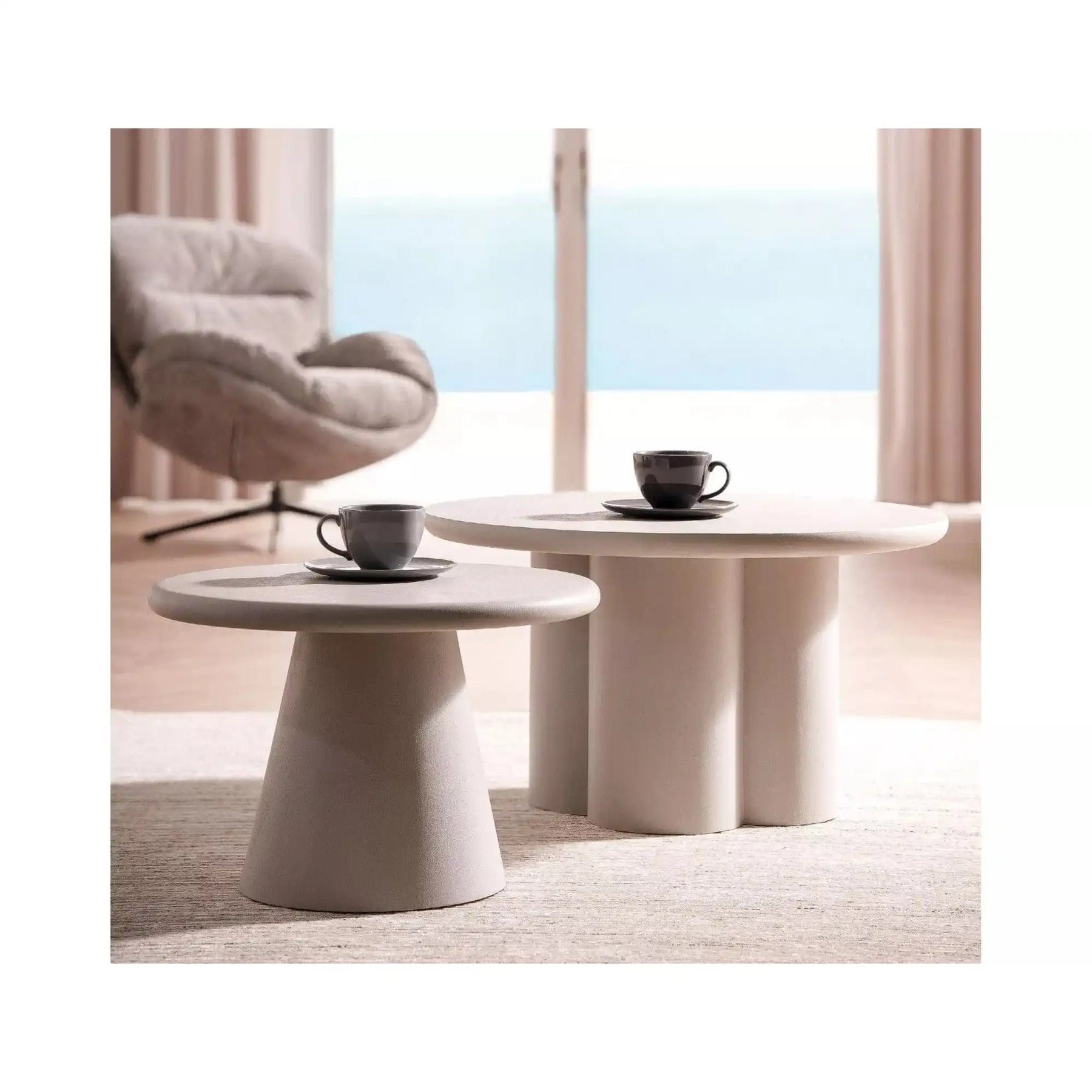 Masuta cafea DETROIT OCN-39262, gri deschis