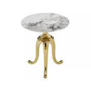 Masuta cafea DETROIT OCN-39270, alb/auriu