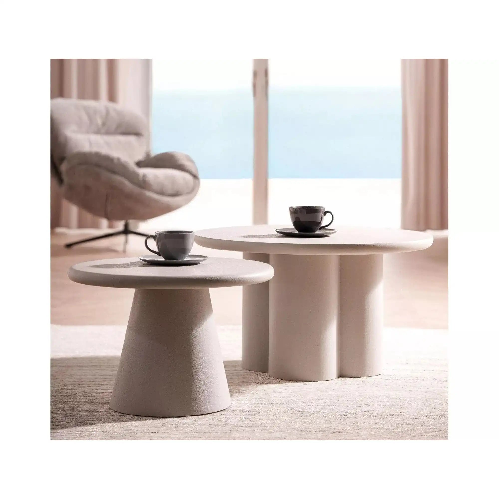 Masuta cafea DETROIT OCN-39285, gri deschis