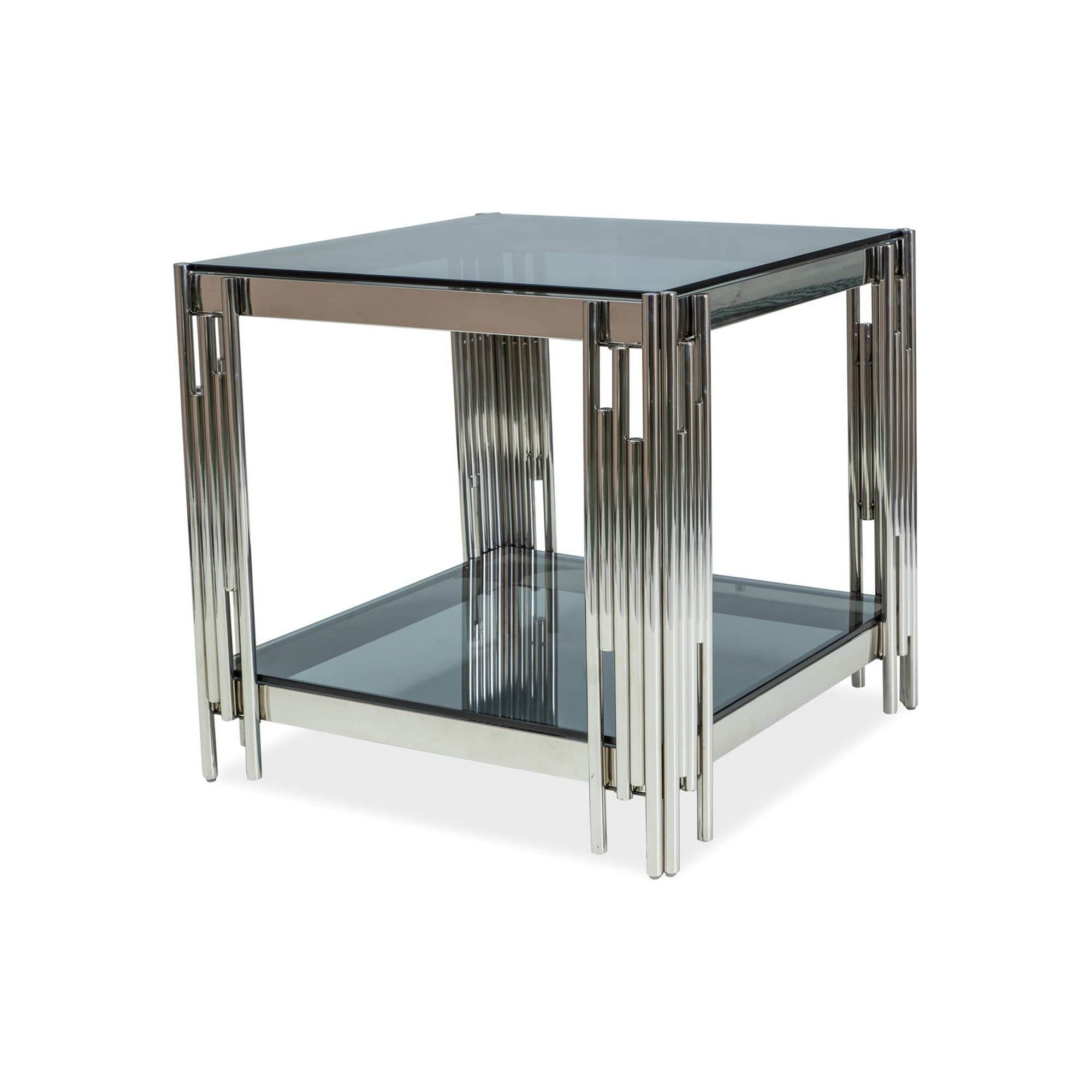 Masuta cafea DETROIT OCN-39288, transparent/crom