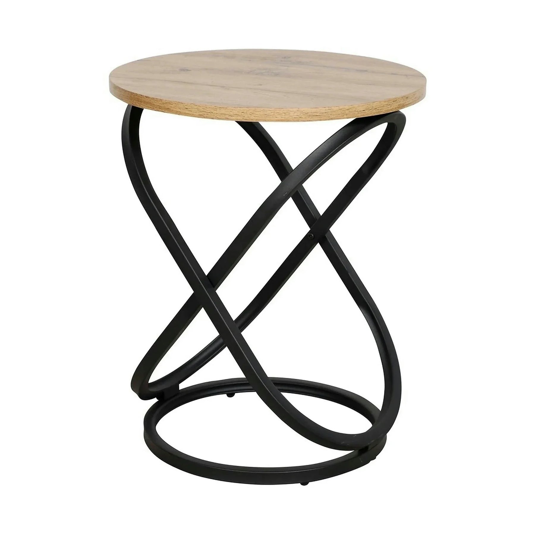 Masuta cafea EOS E, stejar artisan/negru mat, 45x55 cm