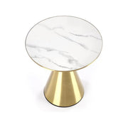 Masuta cafea HOUSTON OCN-37067, alb/auriu