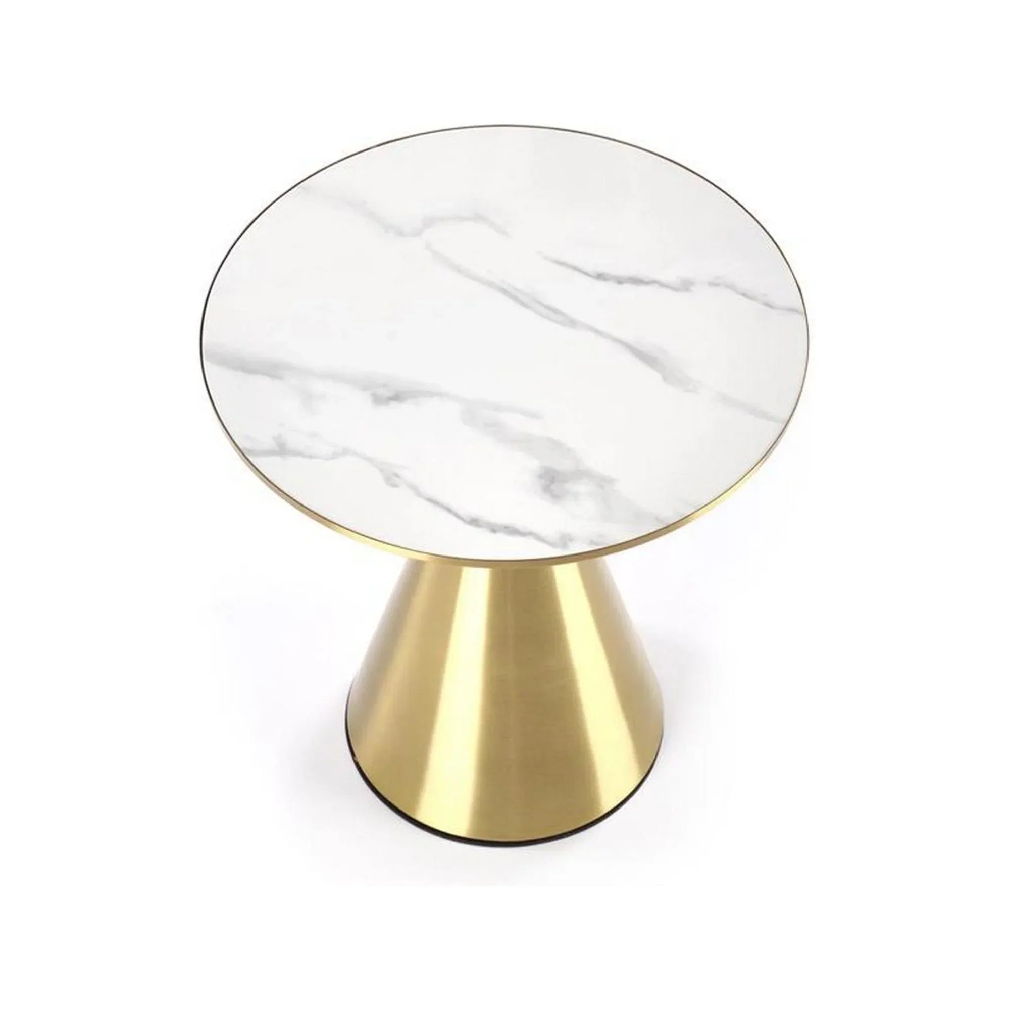 Masuta cafea HOUSTON OCN-37067, alb/auriu