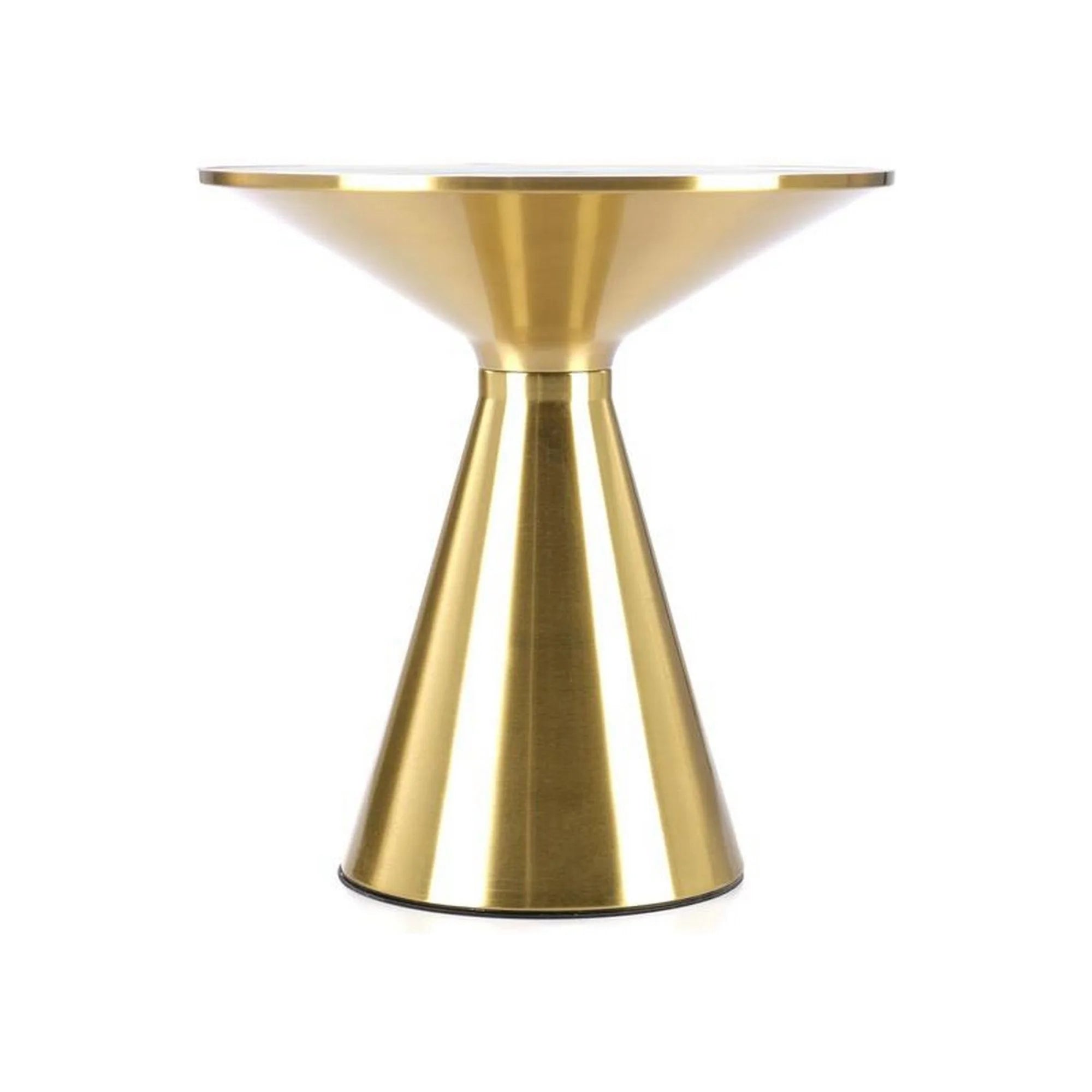 Masuta cafea HOUSTON OCN-37067, alb/auriu