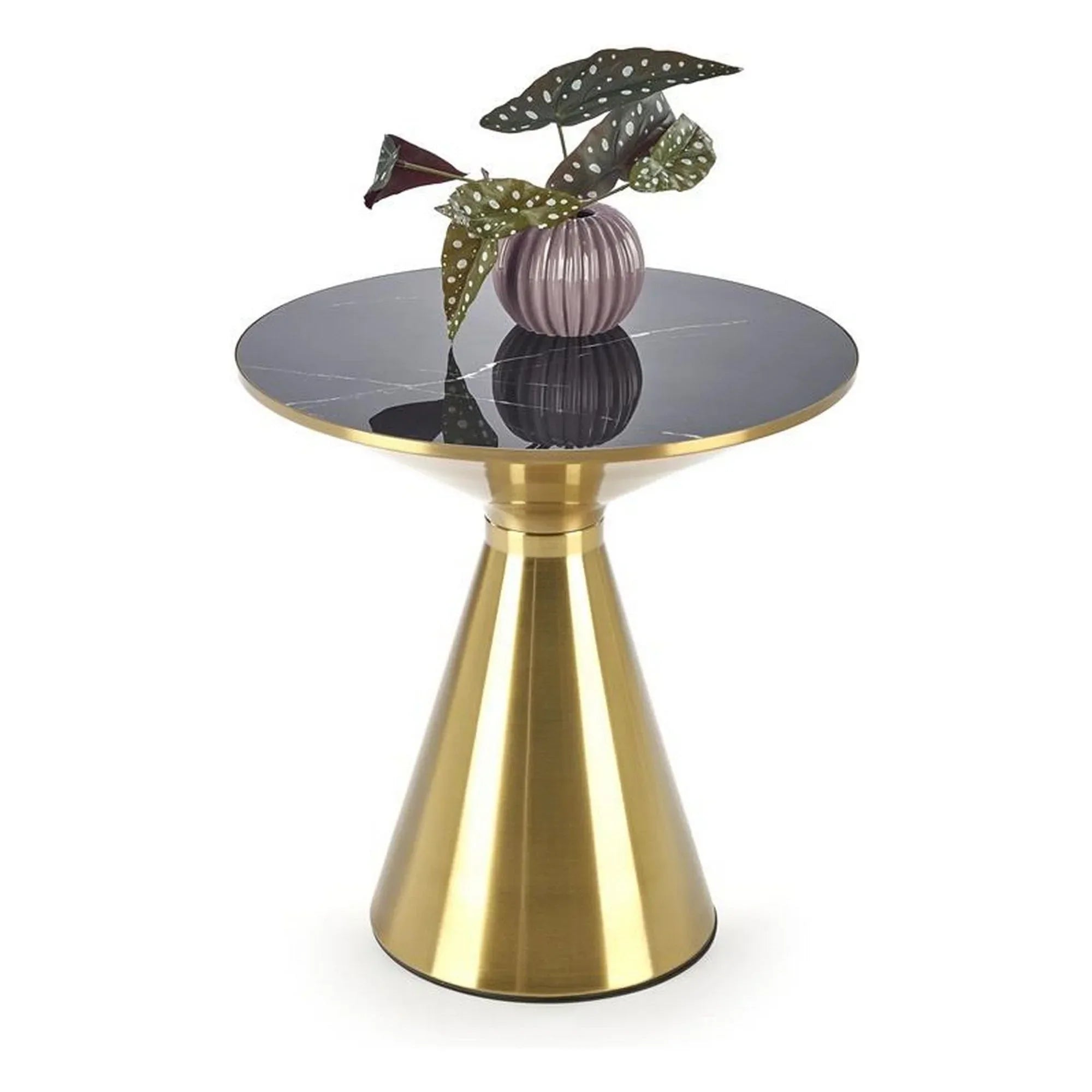 Masuta cafea HOUSTON OCN-37068, negru/auriu