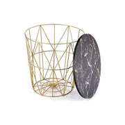 Masuta cafea HOUSTON OCN-37070, negru/auriu