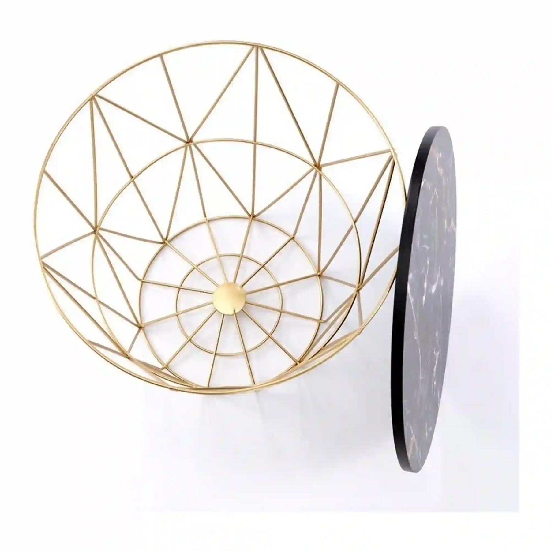 Masuta cafea HOUSTON OCN-37070, negru/auriu