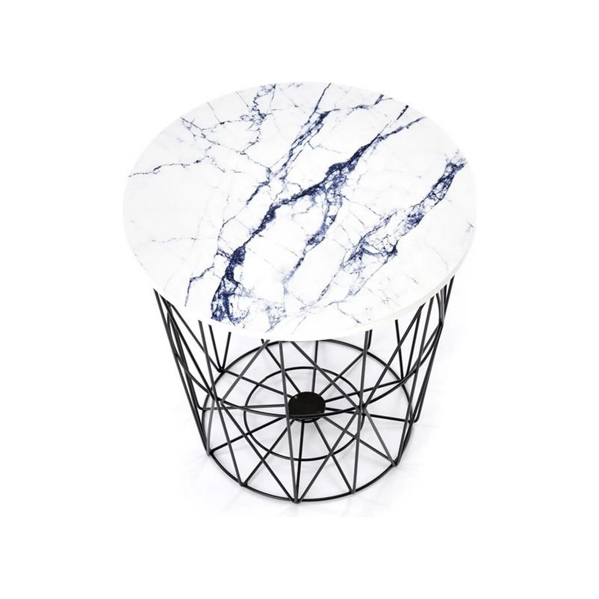 Masuta cafea HOUSTON OCN-37073, alb/negru