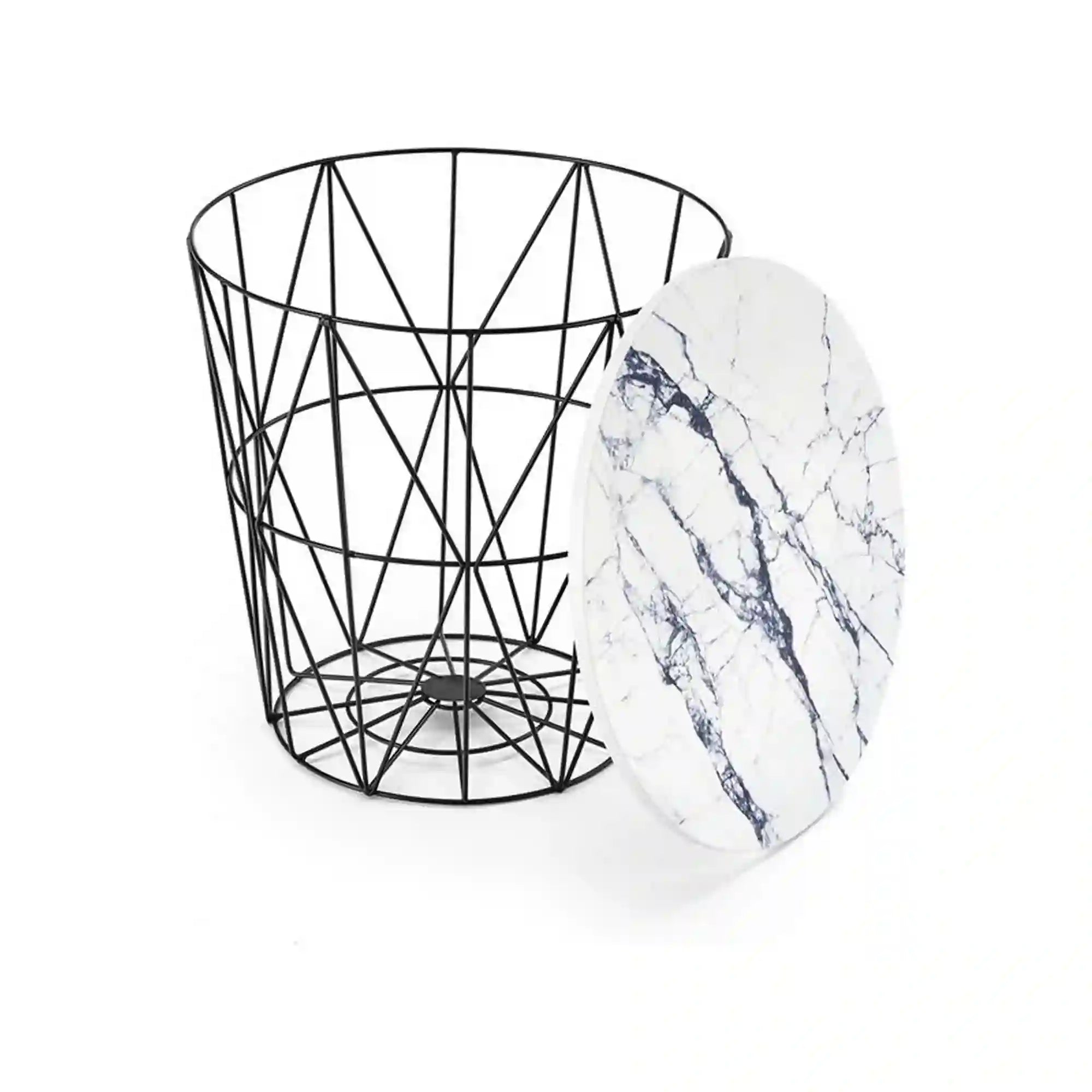 Masuta cafea HOUSTON OCN-37073, alb/negru