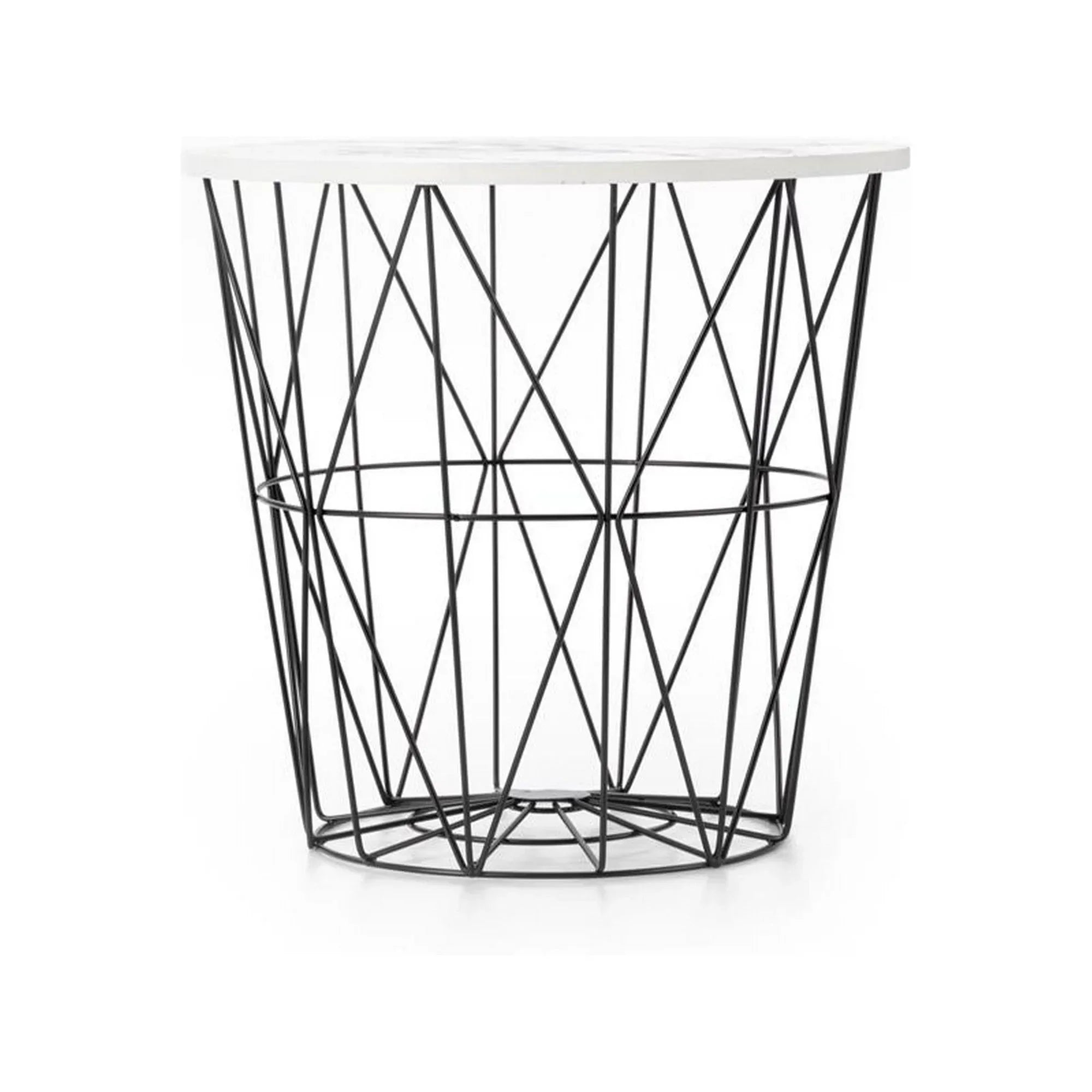 Masuta cafea HOUSTON OCN-37073, alb/negru