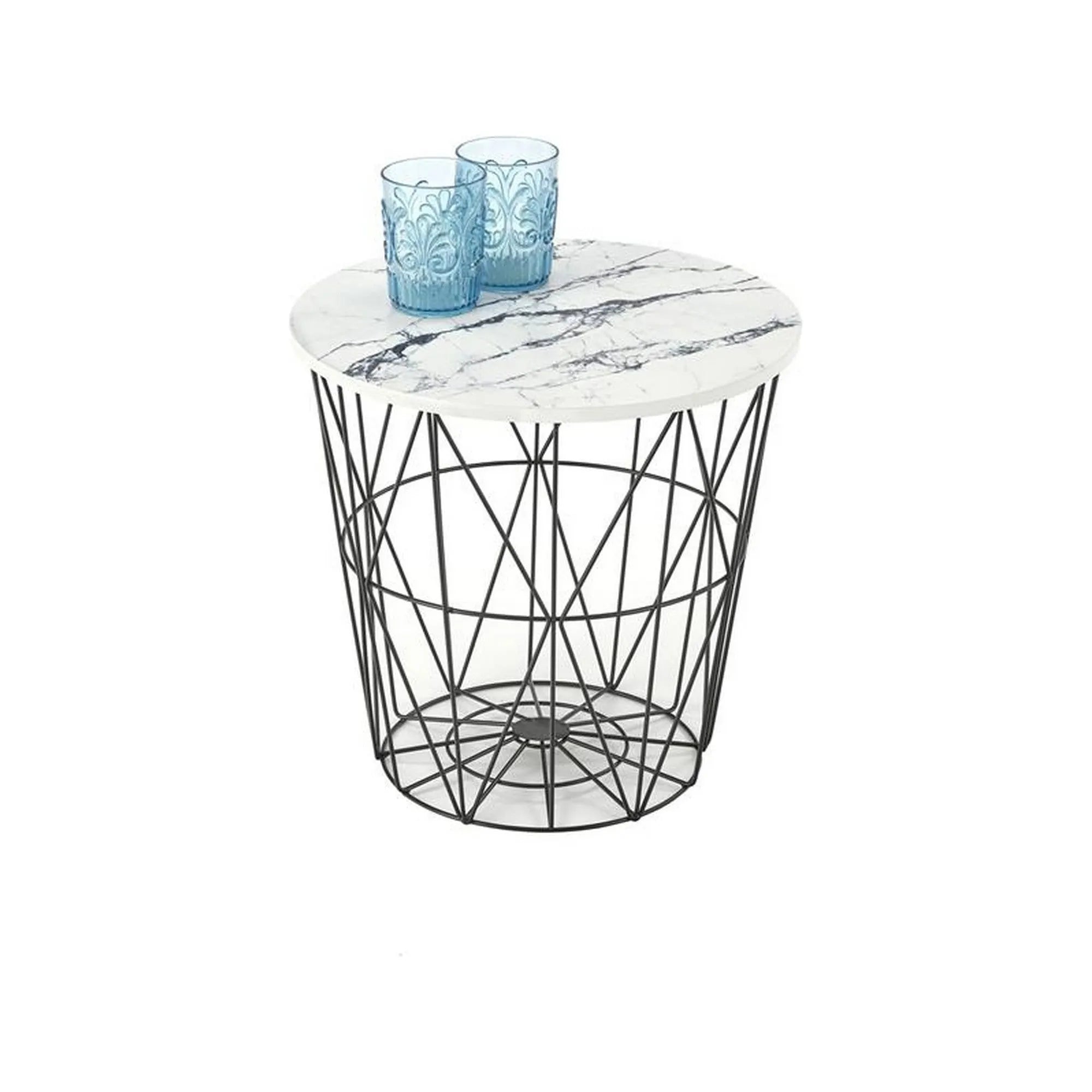 Masuta cafea HOUSTON OCN-37073, alb/negru