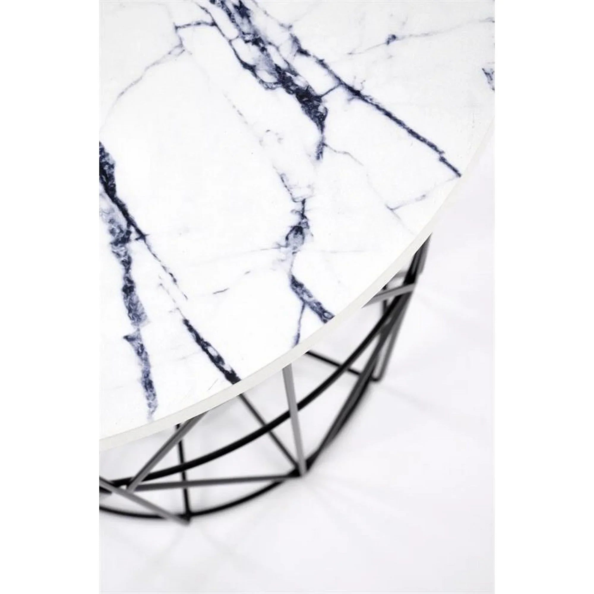 Masuta cafea HOUSTON OCN-37073, alb/negru