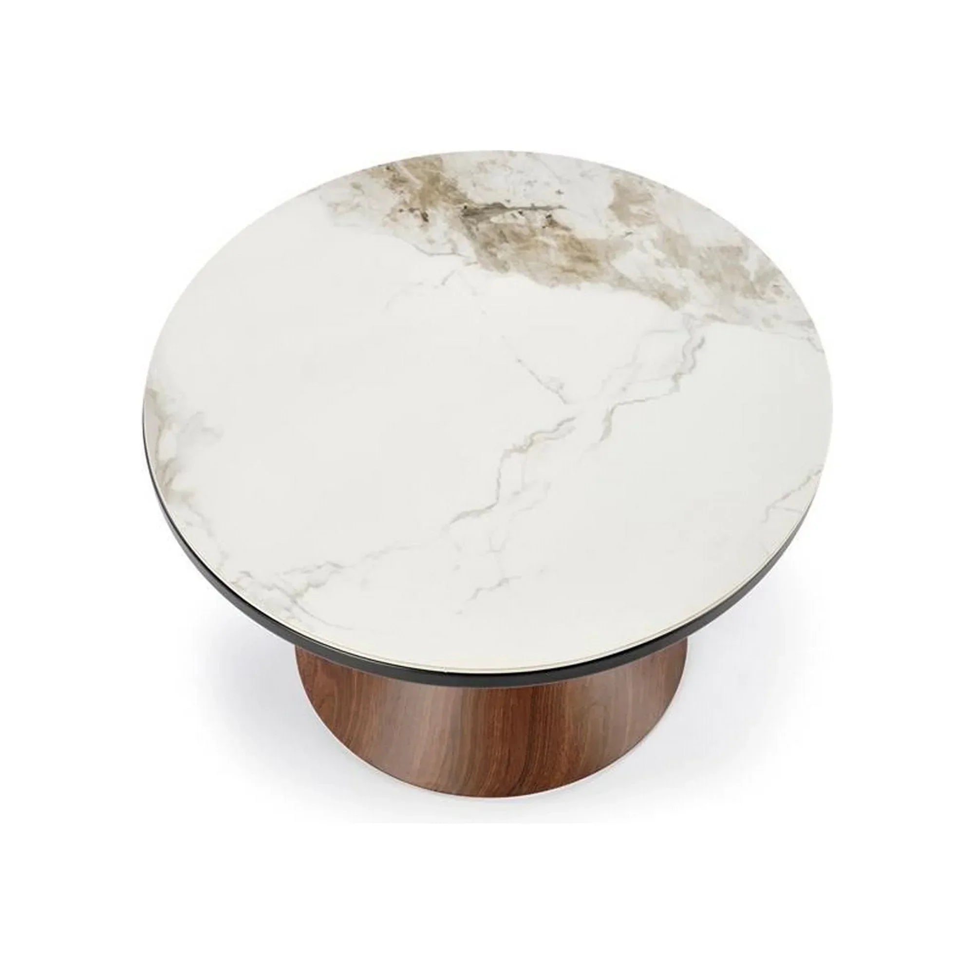 Masuta cafea HOUSTON OCN-37078, alb/nuc/auriu