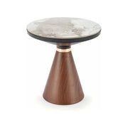 Masuta cafea HOUSTON OCN-37079, alb/nuc/auriu