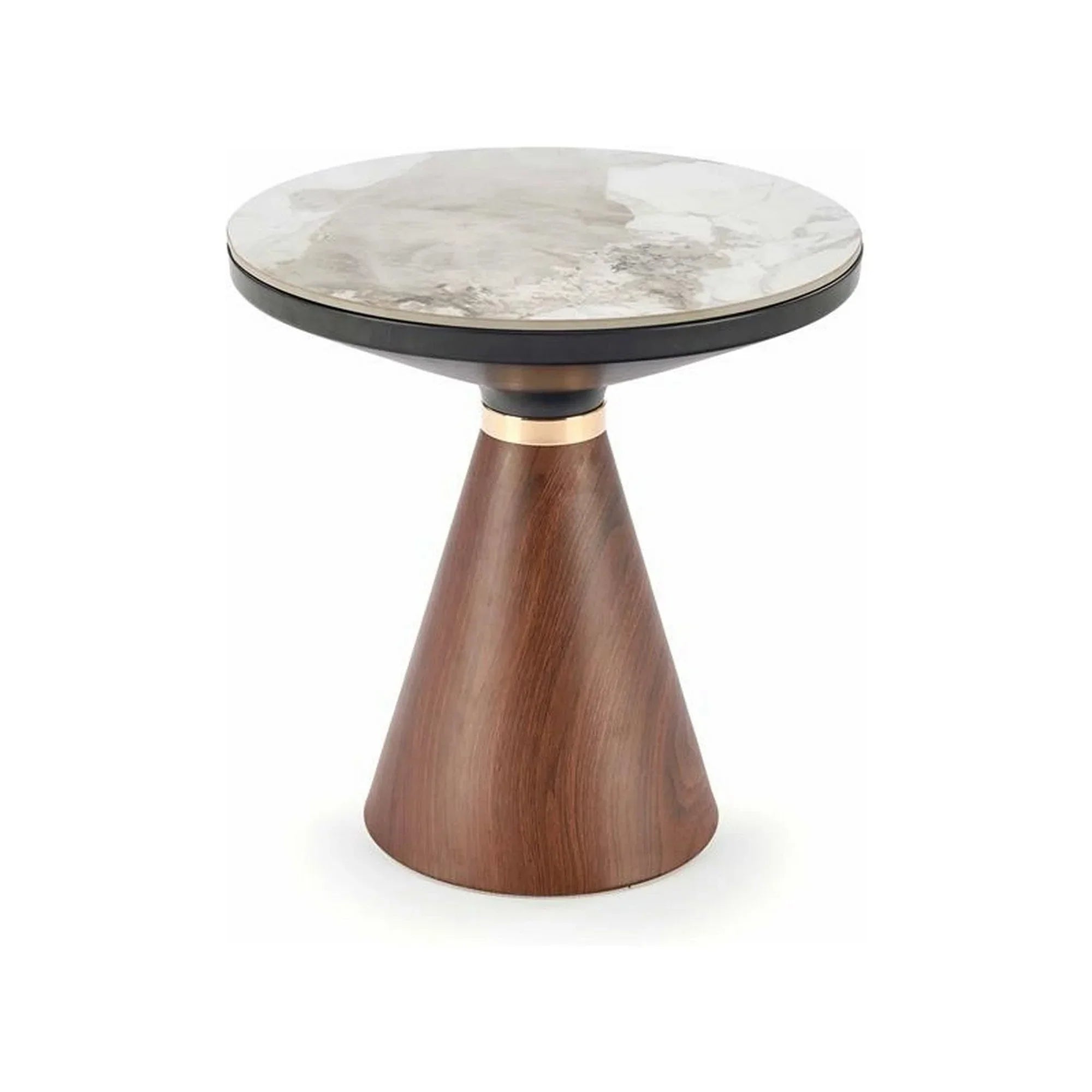 Masuta cafea HOUSTON OCN-37079, alb/nuc/auriu