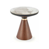 Masuta cafea HOUSTON OCN-37079, alb/nuc/auriu