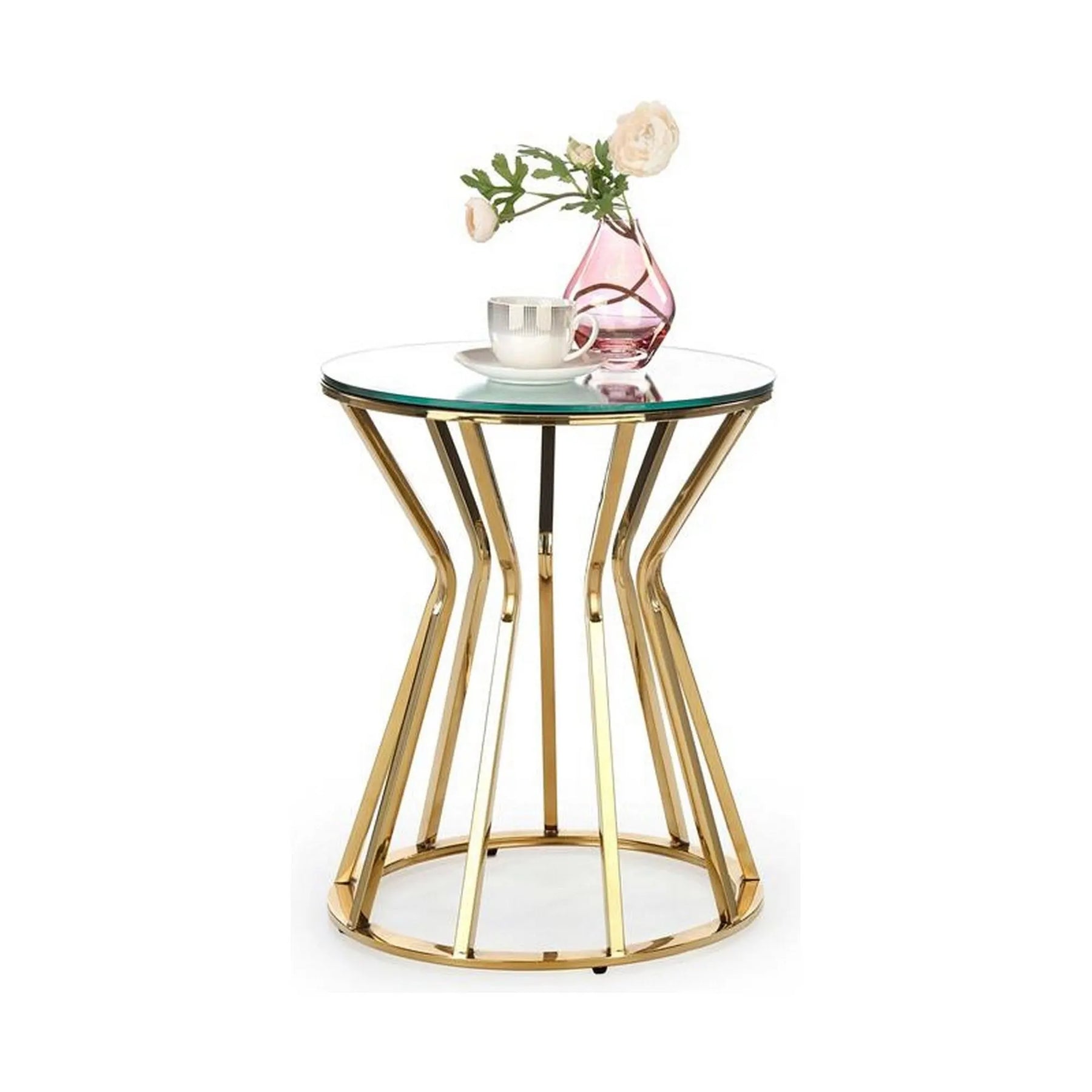Masă de cafea aurie cu design modern, ideală pentru living – primabucata