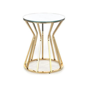 Masă de cafea aurie cu design modern, ideală pentru living – primabucata