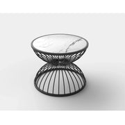 Masuta cafea HOUSTON OCN-37084, alb/negru