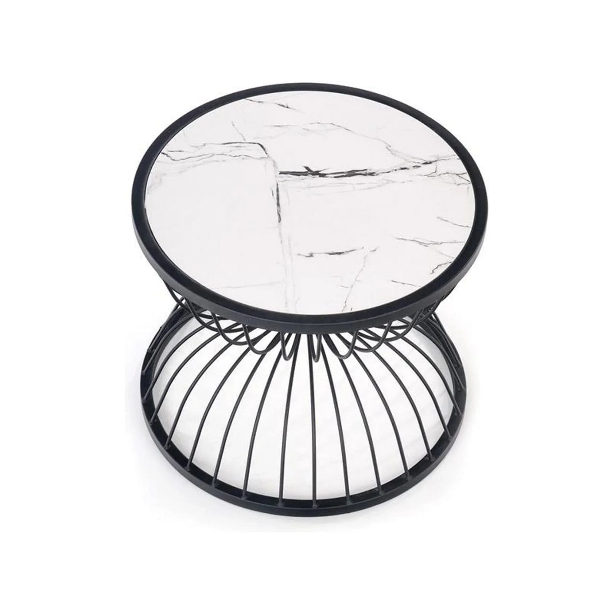 Masuta cafea HOUSTON OCN-37084, alb/negru