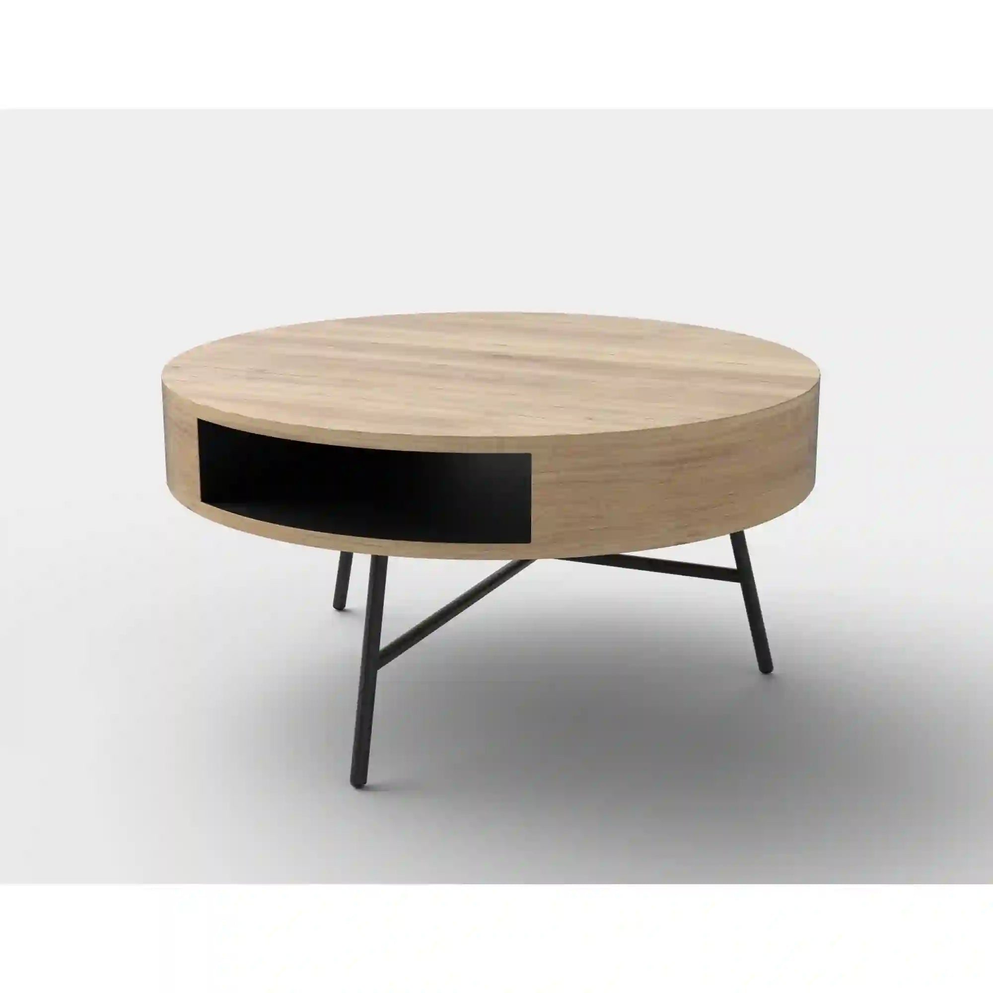 Masuta cafea HOUSTON OCN-37090, stejar auriu/negru