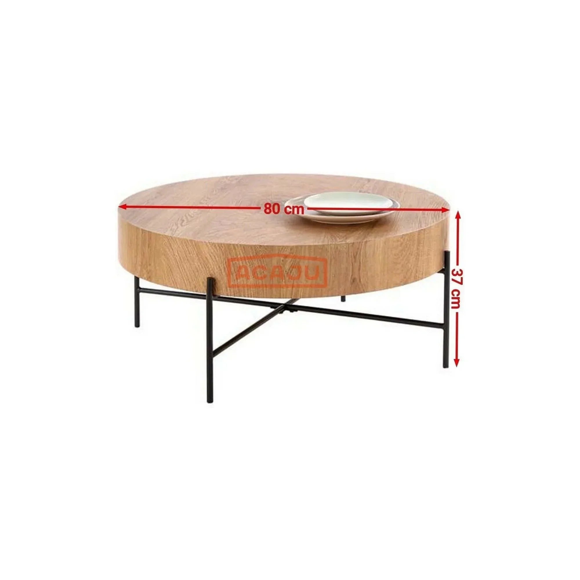 Masuta cafea HOUSTON OCN-37092, stejar natural/negru