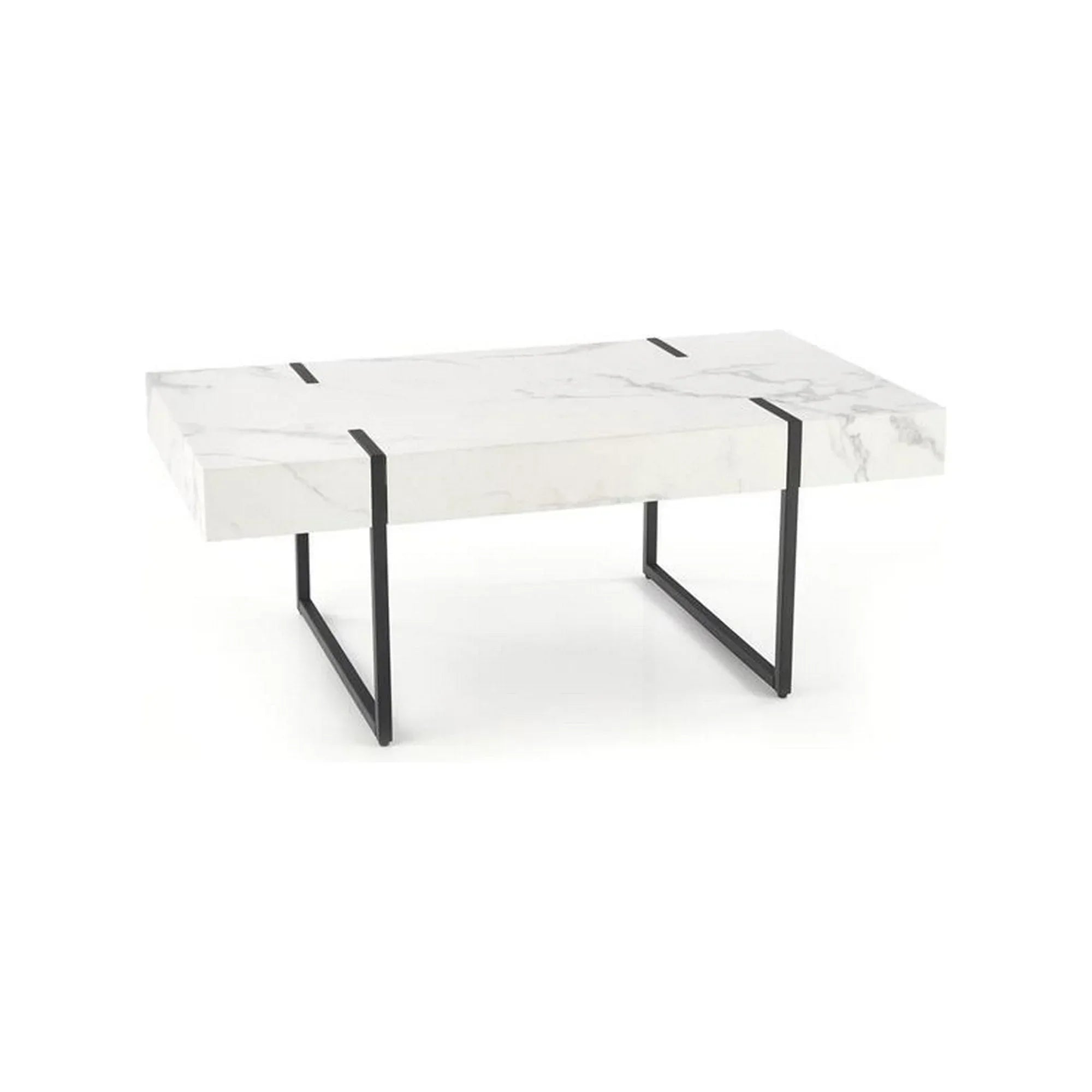 Masuta cafea HOUSTON OCN-37093, alb/negru