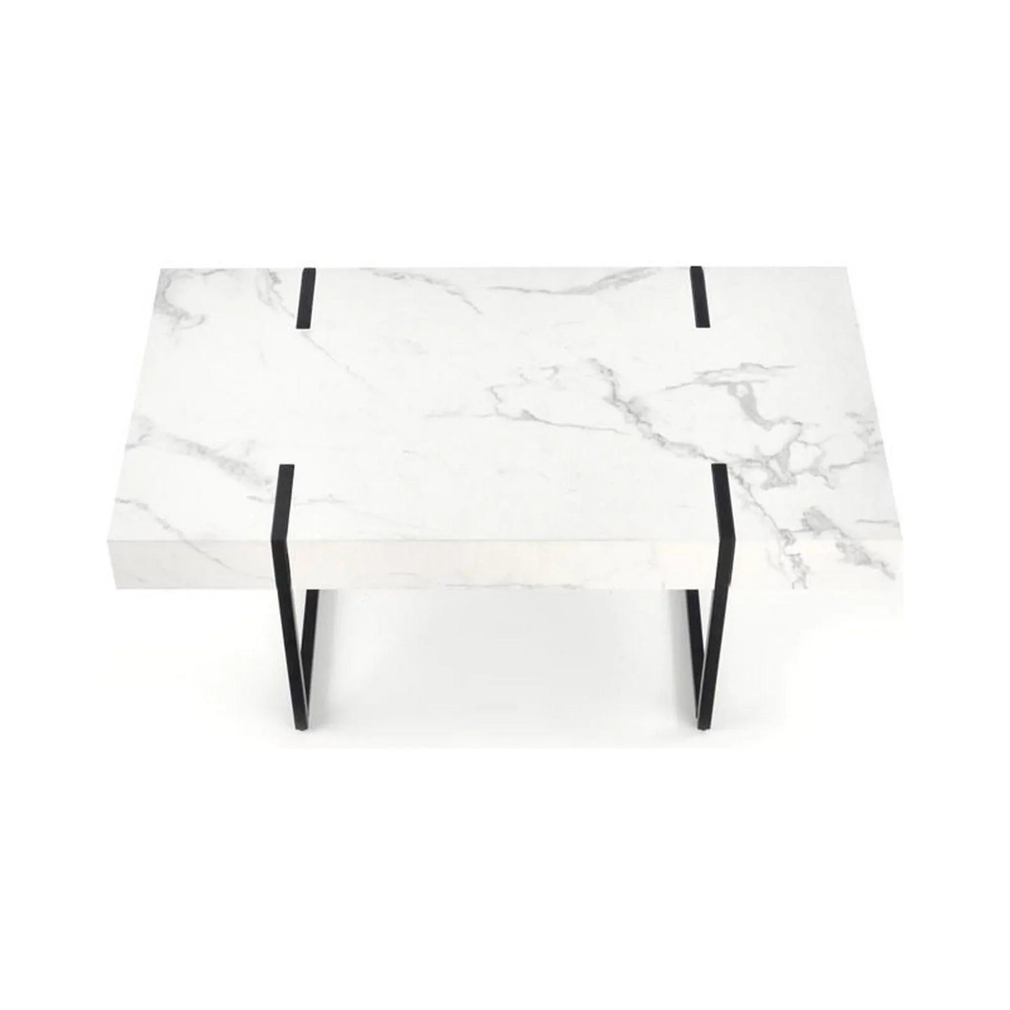 Masuta cafea HOUSTON OCN-37093, alb/negru