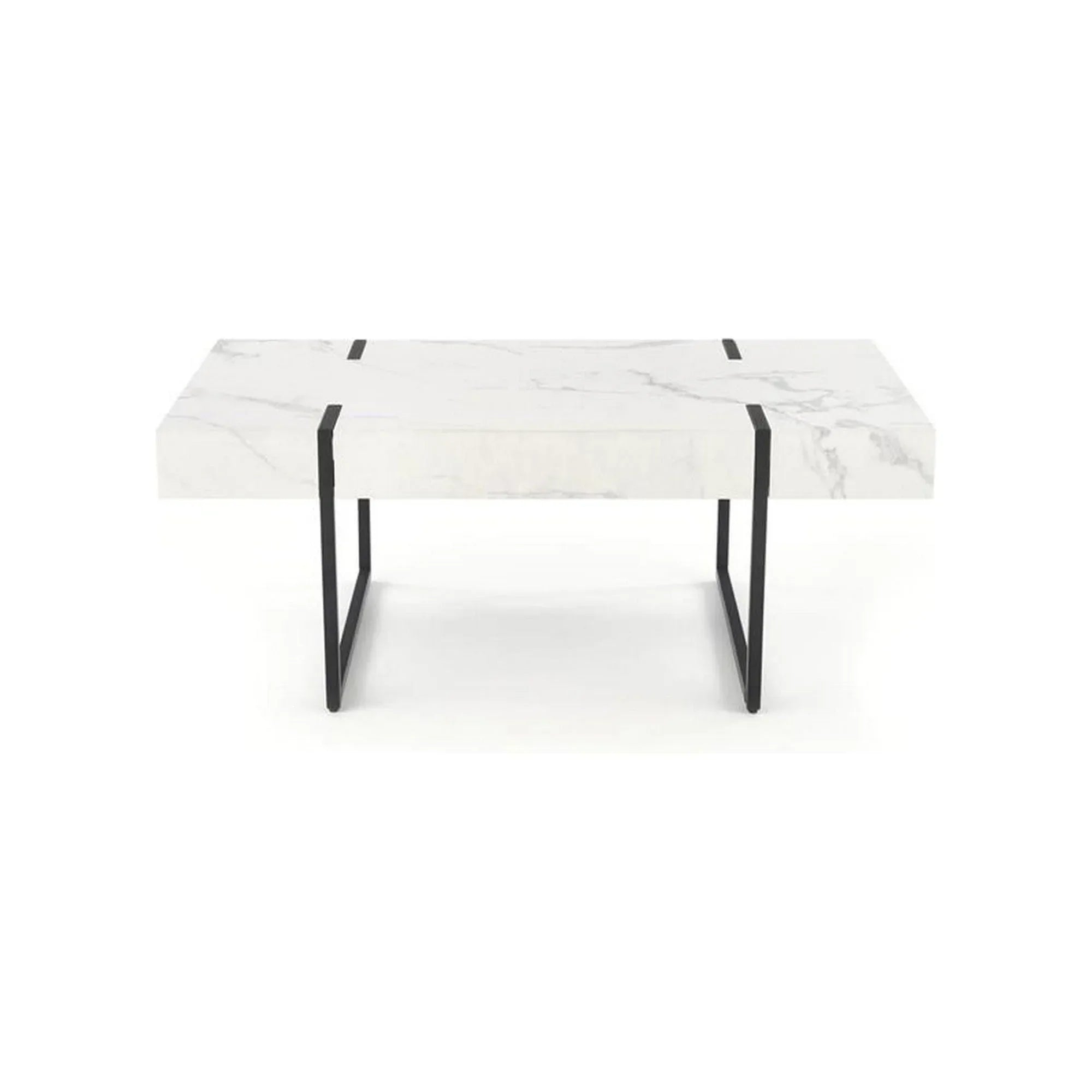 Masuta cafea HOUSTON OCN-37093, alb/negru