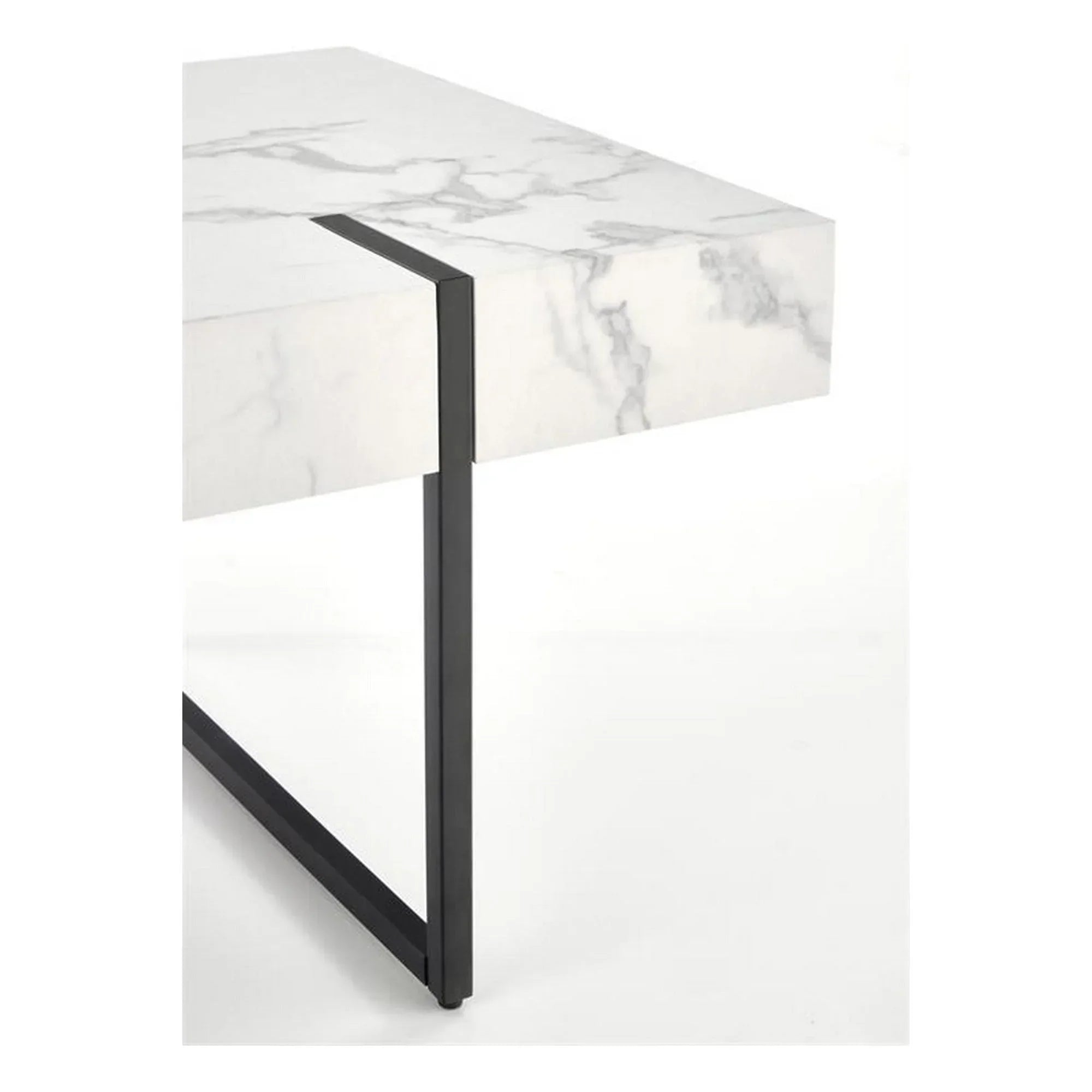 Masuta cafea HOUSTON OCN-37093, alb/negru