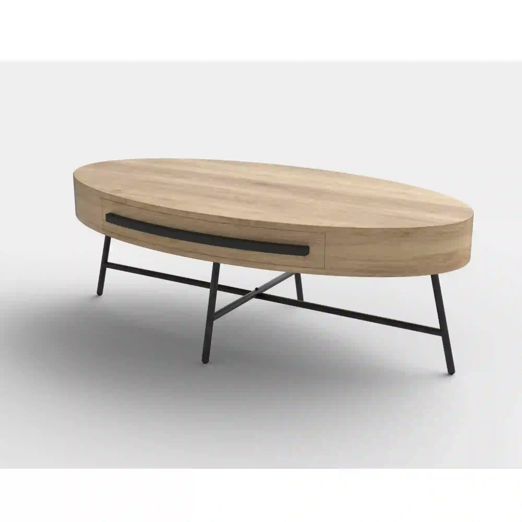 Masuta cafea HOUSTON OCN-37094, stejar auriu/negru