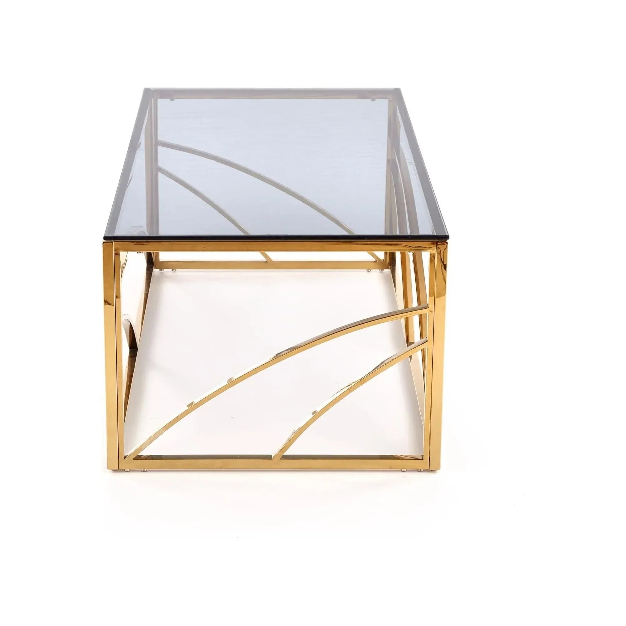 Masuta cafea HOUSTON OCN-37109, transparent/auriu