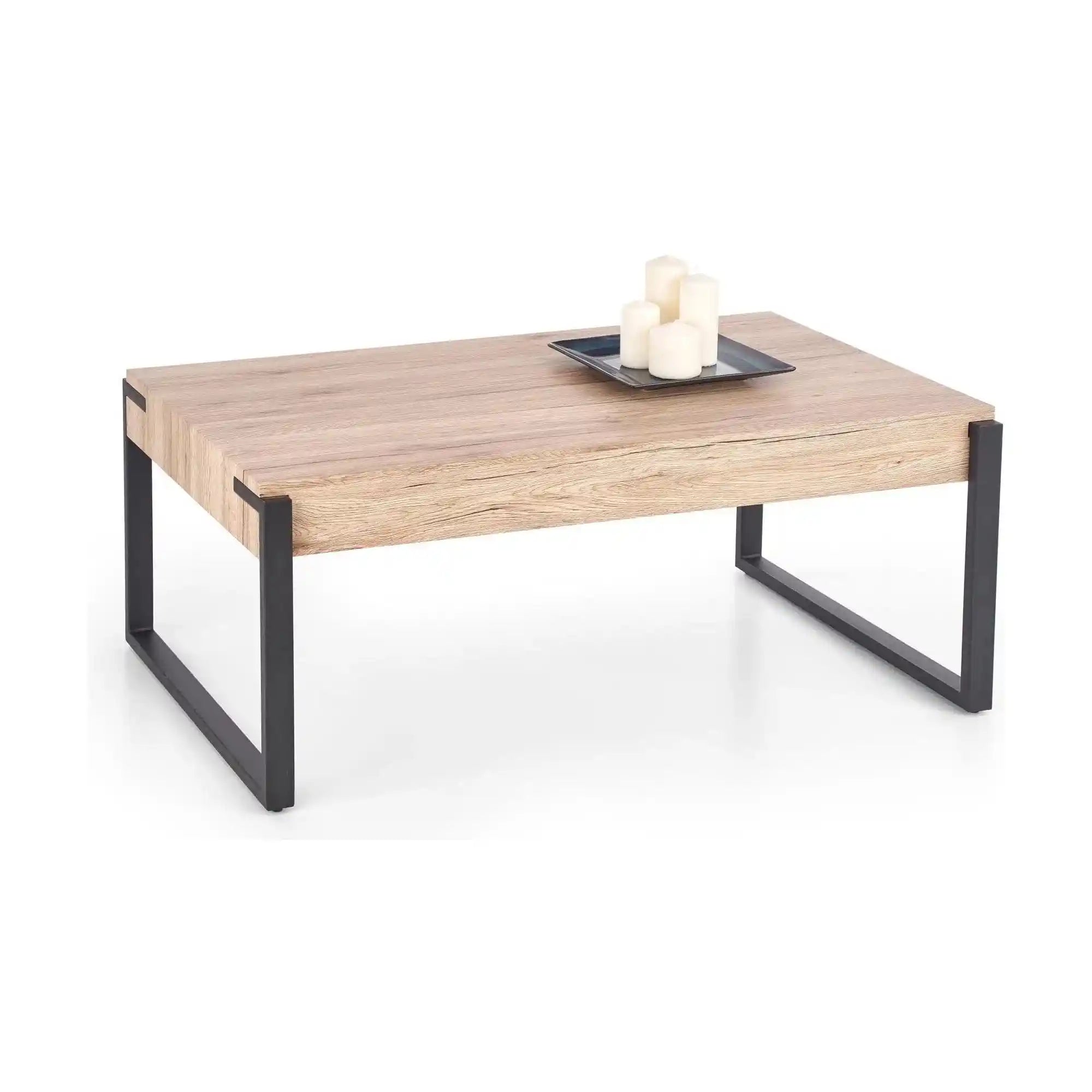 Masuta cafea HOUSTON OCN-37116, stejar san remo/negru