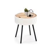 Masuta cafea HOUSTON OCN-37118, stejar alb/alb