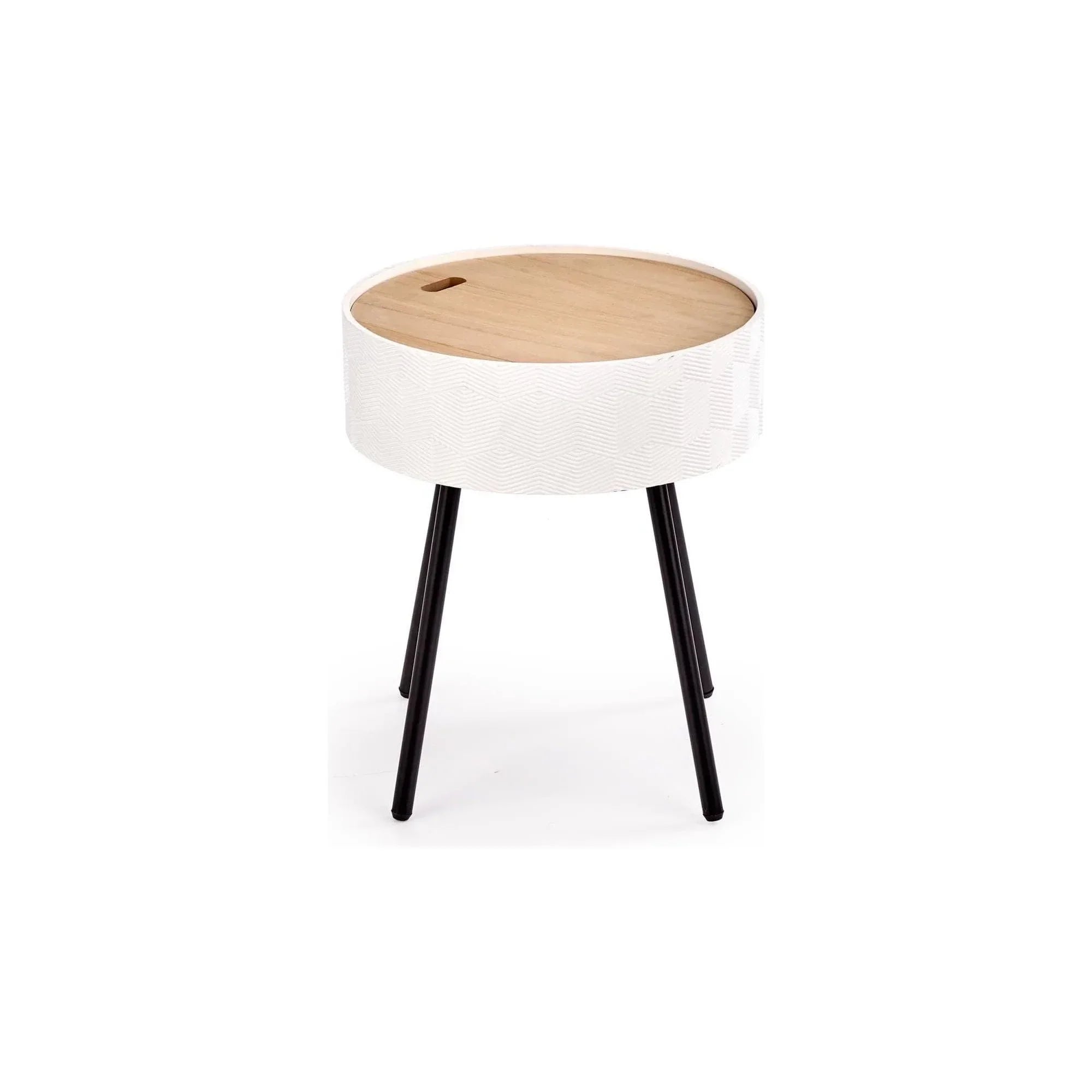 Masuta cafea HOUSTON OCN-37118, stejar alb/alb