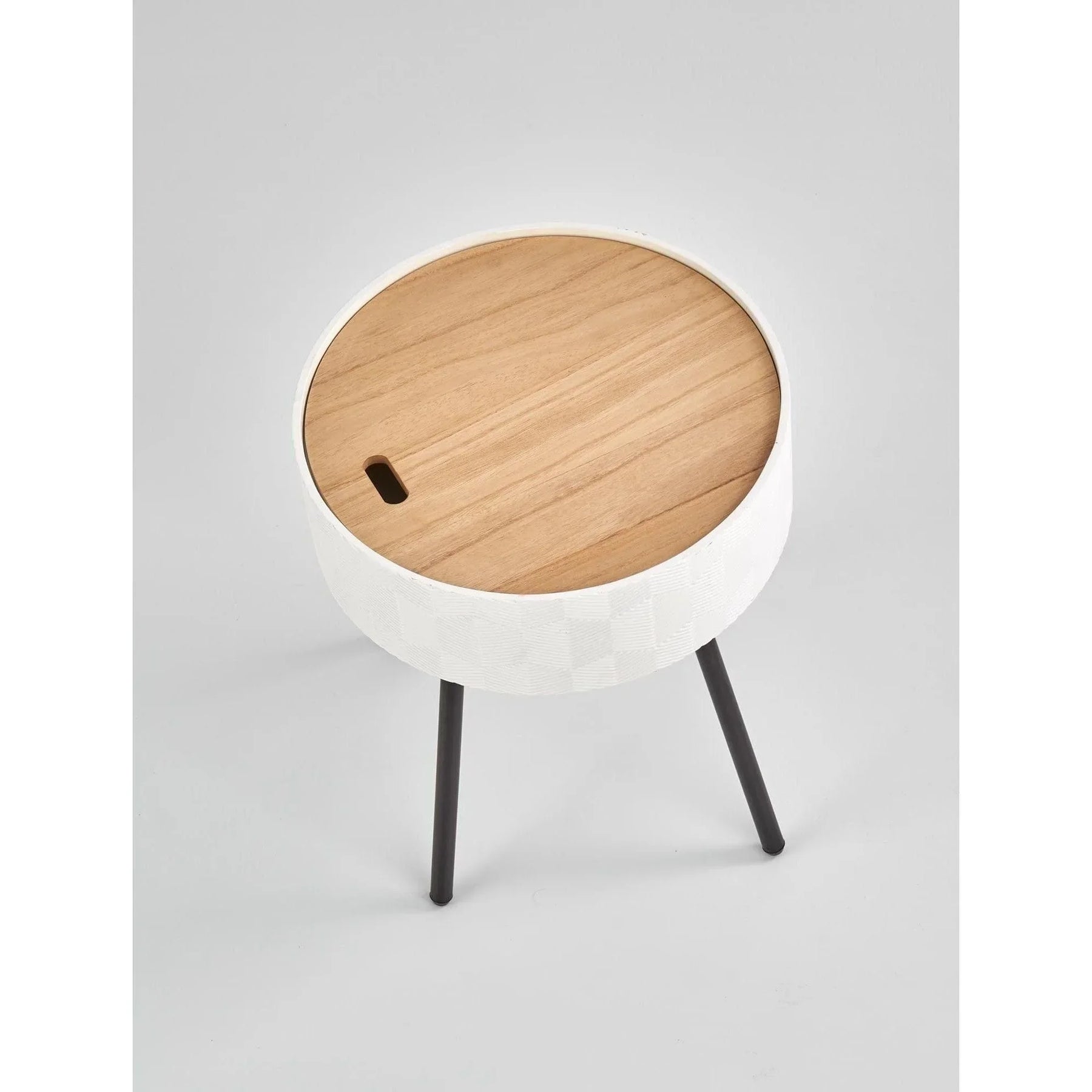 Masuta cafea HOUSTON OCN-37118, stejar alb/alb