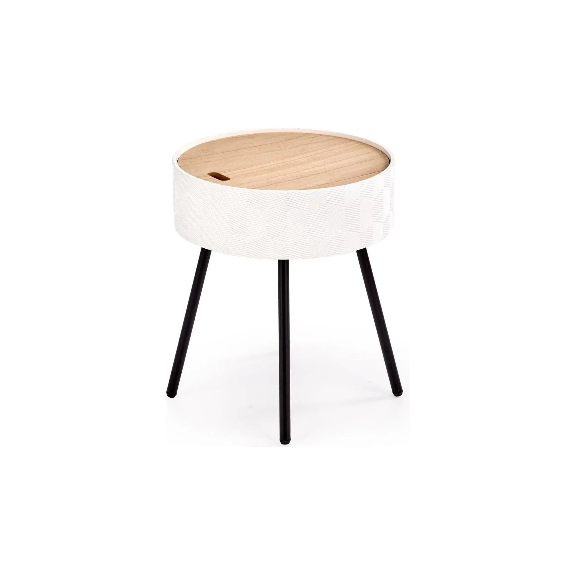 Masuta cafea HOUSTON OCN-37118, stejar alb/alb